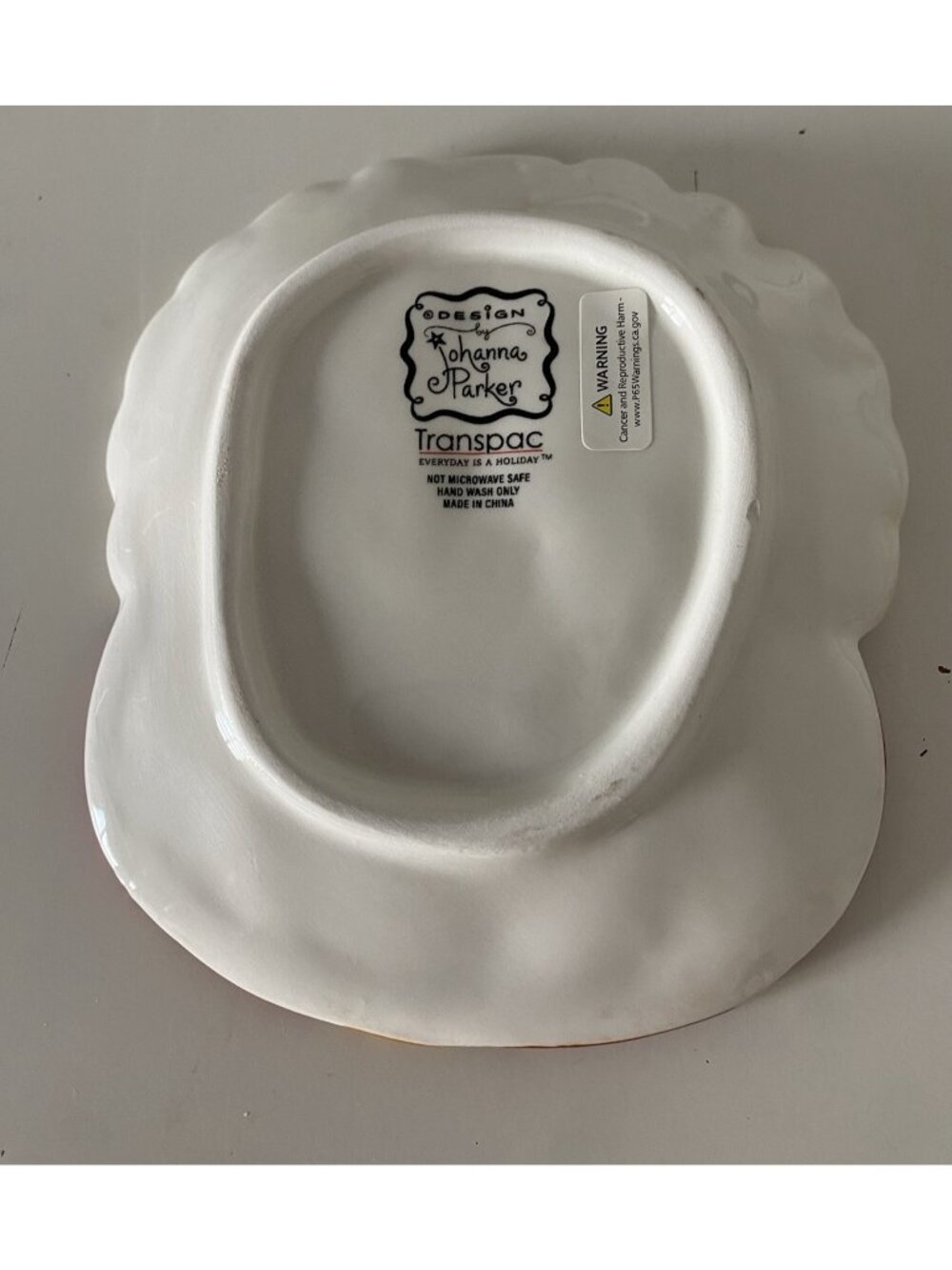 Johanna Parker Fall Thanksgiving Turkey Pilgrim Hat Ceramic Spoon Rest NEW - Picture 5 of 8